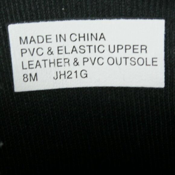 Michael Kors Ladies 8 Chelsea Charm Black PVC Brown Logo Rain Ankle Boots JH21G - Picture 8 of 12